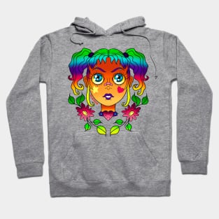 Rainbow y2k girl Hoodie